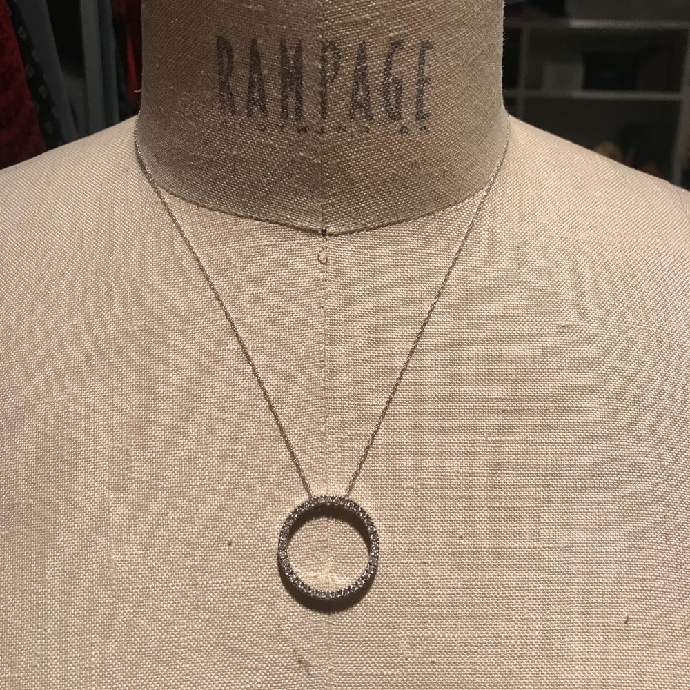 Diamond eternity circle necklace